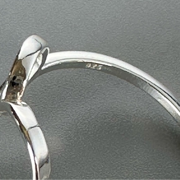 Sterling Silver Open Heart Ring - Minimalist Love Jewelry - Picture 9 of 14